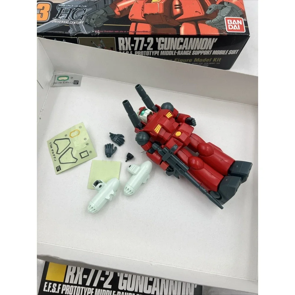 Bandai HG 1/144 RX-77-2 Guncannon Gundam Model Kit Action Figure 003 Red